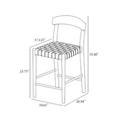 Cliff Haven Solid Wood With Woven Seat Counter Height Barstool - Threshold™ Designed With Studio McGee -Furniture Sales Store GUEST 028577f6 8f3f 49ef 9a03 601c170f7db8