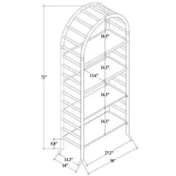 72" Holladay Curved Wooden Bookcase - Threshold™ Designed With Studio McGee -Furniture Sales Store GUEST 02d306c2 b728 424b 85ec e8a3f4144d26