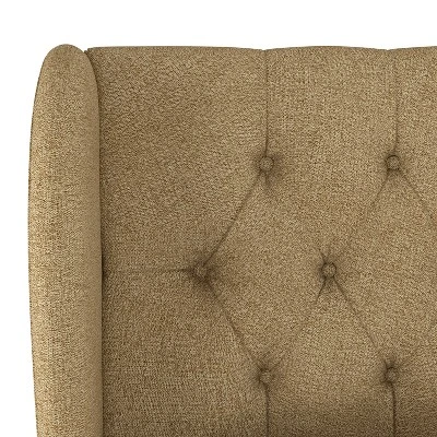 Tufted Woven Upholstered Wingback Headboard - Skyline Furniture 3 Tufted Woven Upholstered Wingback Headboard - Skyline Furniture - Image 3
