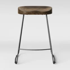Hull Low Back Wood/Metal Counter Height Barstool - Threshold™ -Furniture Sales Store GUEST 040349e4 7c2c 4c7a 9366 ac2e6b508b93