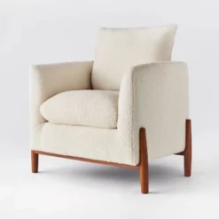 Elroy Faux Shearling Accent Chair With Wood Legs - Threshold™ Designed With Studio McGee 23 Elroy Faux Shearling Accent Chair With Wood Legs - Threshold™ Designed With Studio McGee -Furniture Sales Store GUEST 04c043ac 4db5 4a26 96a6 5859589608e8