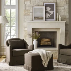 Box Pleat Upholstered Ottoman - Threshold™ Designed With Studio McGee -Furniture Sales Store GUEST 066f9bb3 5bd1 4580 a079 9f1a94e4c8c1