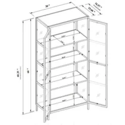 60" Crystal Cove Glass Cabinet Black - Threshold™ Designed With Studio McGee -Furniture Sales Store GUEST 077c9530 b6e5 4ff2 8a6c 21b25ae09cb5