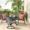 2pc Granby Padded Wicker Outdoor Patio Dining Chairs Swivel Chairs Gray - Threshold™