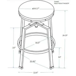 Lewiston Adjustable Swivel Barstool - Threshold -Furniture Sales Store GUEST 08a4a797 b4f3 4d78 98f5 a28987c45647