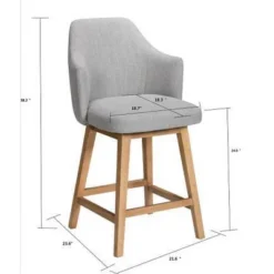 Kinston Swivel Curved Back Upholstered Counter Height Barstool - Threshold™ -Furniture Sales Store GUEST 0cf41a59 02f8 4482 a305 0046c7165fa6