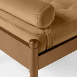 Bolster Tufted Bench Beige - Threshold™ Designed With Studio McGee: Velvet Upholstery, Powder-Coated Steel Legs, 225lb Capacity -Furniture Sales Store GUEST 0fe196f3 6717 4be8 84d9 6f75facc99ad
