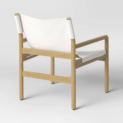 Northlake Dowel Frame Sling Accent Chair Canvas Cream - Threshold™ 3 Northlake Dowel Frame Sling Accent Chair Canvas Cream - Threshold™ - Image 3
