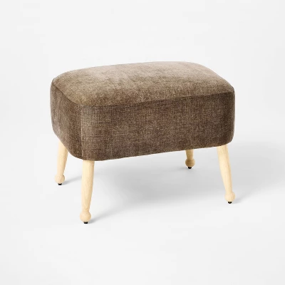 Corallina Upholstered Wooden Ottoman Natural Wood/Dark Brown - Threshold™ Designed With Studio McGee 2 Corallina Upholstered Wooden Ottoman Natural Wood/Dark Brown - Threshold™ Designed With Studio McGee - Image 2