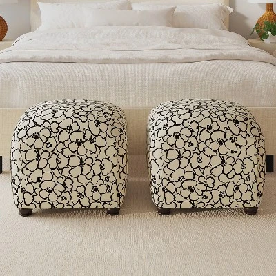Poppy Ottoman - Threshold™ 1 Poppy Ottoman - Threshold™