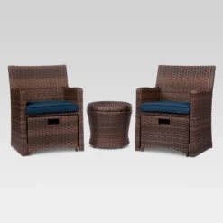 Halsted 5pc Wicker Small Space Patio Furniture Set - Threshold 27 Halsted 5pc Wicker Small Space Patio Furniture Set - Threshold -Furniture Sales Store GUEST 1ced16bd 3338 4b20 ad53 18ec10aa17b8