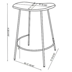 Clarkston Metal Counter Height Barstool With Upholstered Seat - Threshold™ Designed With Studio McGee -Furniture Sales Store GUEST 23096c73 19b3 49a1 aee5 9efbd5fdbbf1