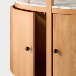 Demi Lune Curved Cabinet With Real Marble Stone - Threshold™ Designed With Studio McGee -Furniture Sales Store GUEST 235cbc39 bbc0 46cf b57c 3d844d8dfad5