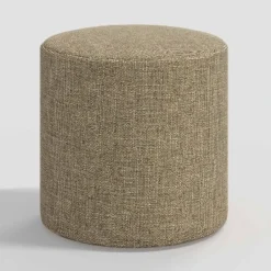 Round Thalia Ottoman In Textured Linen - Threshold™ -Furniture Sales Store GUEST 26599592 80e4 416a 8427 b087092ea95d