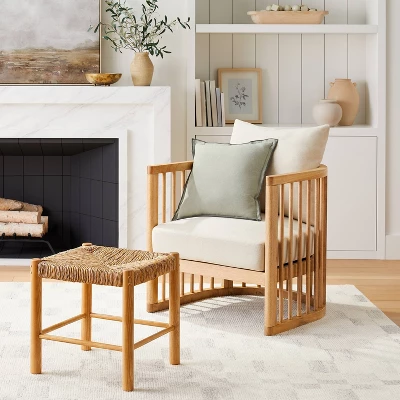 Richfield Barrel Spindle Back Accent Chair Cream/Natural - Threshold™ Designed With Studio McGee 1 Richfield Barrel Spindle Back Accent Chair Cream/Natural - Threshold™ Designed With Studio McGee