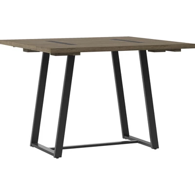 Brimfield Metal Base Extendable Dining Table Brown - Threshold™ 2 Brimfield Metal Base Extendable Dining Table Brown - Threshold™ - Image 2