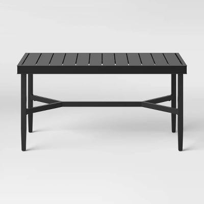Searsburg Aluminum Slat Top Coffee Table - Black - Threshold™ 2 Searsburg Aluminum Slat Top Coffee Table - Black - Threshold™ - Image 2