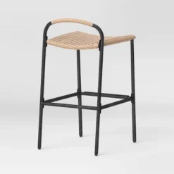 Popperton 2pk Arched Wicker Bar Height Patio Chairs, Outdoor Furniture - Black - Threshold™ Designed With Studio McGee -Furniture Sales Store GUEST 35ac354a ae96 4702 abc7 35607560042d