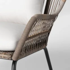 Steel And Wicker Latigo Rust Resistant Outdoor Patio Loveseat Arm Chair Gray - Threshold™ -Furniture Sales Store GUEST 38fd4964 d075 4495 9a55 1a18119826b6