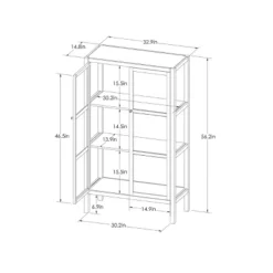 56.2" Hadley Library Cabinet With Glass Shell White - Threshold™ -Furniture Sales Store GUEST 3a694d2d b95f 4046 b205 56f66d131fd3