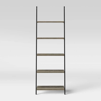 72" Loring 5 Shelf Leaning Bookshelf - Threshold™ 8 72" Loring 5 Shelf Leaning Bookshelf - Threshold™ - Image 8