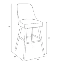Geller Modern Counter Height Barstool Gray Boucle - Threshold™: Upholstered, Rubberwood Frame, 250lb Capacity -Furniture Sales Store GUEST 3e52f52a cee4 4d6c bab4 e9aa67dc6e95