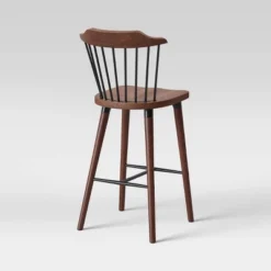 Delway Curved Back Mixed Material Counter Height Barstool Walnut - Threshold™ -Furniture Sales Store GUEST 3e53f265 ac14 41e9 bdd1 5f971bc1bb5a