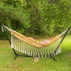 10' Bryant T-Spun Fringe Outdoor Fabric Hammock Dark Yellow - Threshold™: Weather-Resistant, No Stand -Furniture Sales Store GUEST 3fb5a97c 71c7 4667 adb8 4f45effef8ee