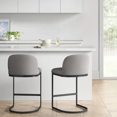2pk Jules Cantilever Armless Upholstered Counter Height Barstool - Threshold™ 1 2pk Jules Cantilever Armless Upholstered Counter Height Barstool - Threshold™