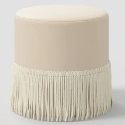 Fringe Drum Ottoman In Velvet - Threshold™ -Furniture Sales Store GUEST 44d6619a d9ab 49a8 8ac7 060286835bef
