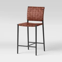 Wellfleet Woven Faux Leather Metal Base Counter Height Barstool - Threshold™ -Furniture Sales Store GUEST 46cd9a60 0f2f 40e3 aa66 36374f1570ef