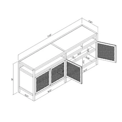 Springville Caned Door TV Stand - Threshold™ Designed With Studio McGee 7 Springville Caned Door TV Stand - Threshold™ Designed With Studio McGee - Image 7
