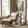 Woodspring Cane Base Ottoman Dark Walnut/Cream - Threshold™ Designed With Studio McGee