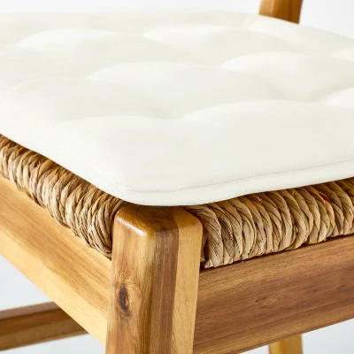 2pk Temescal Valley Wood And Woven Dining Chairs With Cushion Cream - Threshold™ Designed With Studio McGee 4 2pk Temescal Valley Wood And Woven Dining Chairs With Cushion Cream - Threshold™ Designed With Studio McGee - Image 4