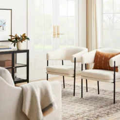 Rosemead Metal Frame And Rounded Back Faux Sherling Accent Chair Cream - Threshold™ Designed With Studio McGee 7 Rosemead Metal Frame And Rounded Back Faux Sherling Accent Chair Cream - Threshold™ Designed With Studio McGee -Furniture Sales Store GUEST 4e928a9f b710 47a5 ac64 803e1e5be9e7