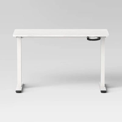 Loring Manual Height Adjustable Standing Desk White - Threshold™ 2 Loring Manual Height Adjustable Standing Desk White - Threshold™ - Image 2