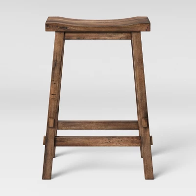 Halifax Farmhouse Wood Counter Height Barstool - Threshold™ 5 Halifax Farmhouse Wood Counter Height Barstool - Threshold™ - Image 5