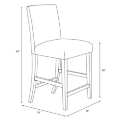 25" Velvet Parsons Counter Height Barstool Wood - Threshold™ -Furniture Sales Store GUEST 502e98e9 d371 4be1 ac02 195efdc5d03b