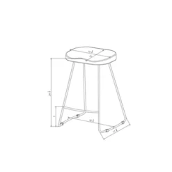 Hull Low Back Wood/Metal Counter Height Barstool - Threshold™ -Furniture Sales Store GUEST 509b4ae3 a422 4b35 8183 0d37552635c1