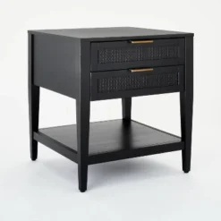 East Bluff 2 Drawers Woven Accent Table Black - Threshold™ Designed With Studio McGee -Furniture Sales Store GUEST 52fed250 d753 4005 9d7b 39d23590a57b
