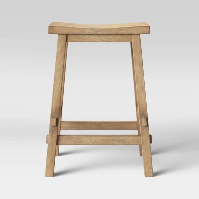 Halifax Farmhouse Wood Counter Height Barstool - Threshold™ 3 Halifax Farmhouse Wood Counter Height Barstool - Threshold™ - Image 3