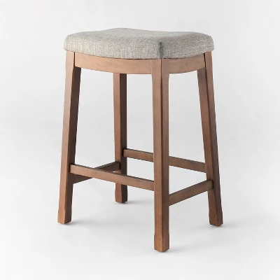 Candor Wood And Upholstered Saddle Counter Height Barstool - Threshold™ 7 Candor Wood And Upholstered Saddle Counter Height Barstool - Threshold™ - Image 7