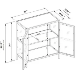 30" Crystal Cove Glass Cabinet Black - Threshold™ Designed With Studio McGee -Furniture Sales Store GUEST 5b71f51a 7630 42b5 9e09 477102ac59f6
