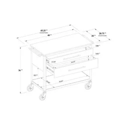 Derry Stone Top Mixed Material Kitchen Island Brown - Threshold™: Solid Hardwood, Storage, Wheels -Furniture Sales Store GUEST 5c154903 97ae 4ad2 863b fa3bbc2af93f