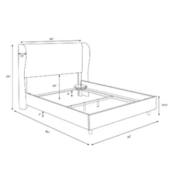 Tufted Velvet Upholstered Wingback Bed - Skyline Furniture -Furniture Sales Store GUEST 5da2749b d032 4d56 b9b0 63f6063781e0