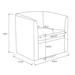 Vernon Upholstered Barrel Swivel Chair Light Brown Velvet - Threshold™ Designed With Studio McGee 11 Vernon Upholstered Barrel Swivel Chair Light Brown Velvet - Threshold™ Designed With Studio McGee -Furniture Sales Store GUEST 5fe00eaa 81ff 454f b46c 0da142b5764f