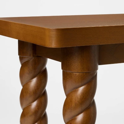 60'' Braided Console Table Walnut - Threshold™ Designed With Studio McGee 3 60'' Braided Console Table Walnut - Threshold™ Designed With Studio McGee - Image 3