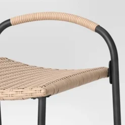 Popperton 2pk Arched Wicker Bar Height Patio Chairs, Outdoor Furniture - Black - Threshold™ Designed With Studio McGee -Furniture Sales Store GUEST 6461d5e1 cebd 4a43 a1ce 3951045fe009