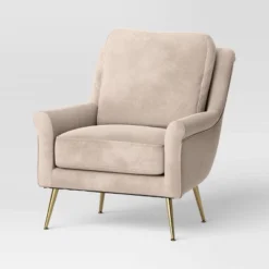 Carmine Luxe Arm Accent Chair With Brass Legs - Threshold™ -Furniture Sales Store GUEST 6652745f 1be4 43f4 b70b d04a0ca617a6