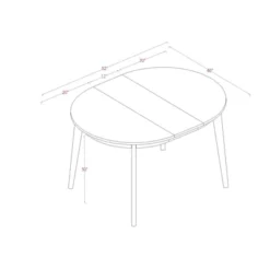 Astrid Mid-Century Round Extendable Dining Table - Threshold™ -Furniture Sales Store GUEST 67363663 bc12 48bd adb2 c9a5c8b71510